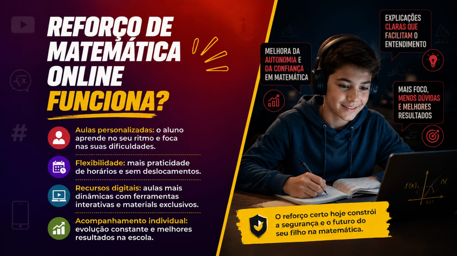 aluno feliz aprendendo online